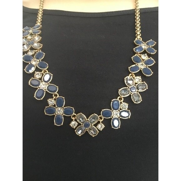 J.Crew Blue and Gold Necklace - Picture 2 of 4